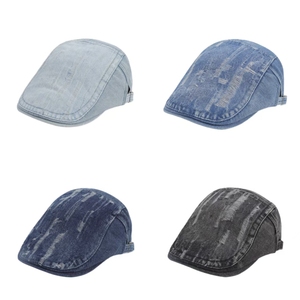 Béret et casquette Ivy en denim de coton unisexe - Sport et plage, usage quotidien décontracté, respirant, multicolore, polyvalent - Product Image 4