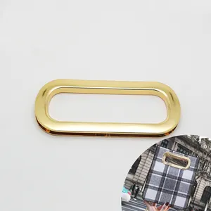 Guangzhou metal supplier Big Size Oval Design Metal Handle for Tote Bag