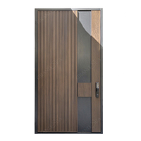 Porte d'entrée pivotante de luxe en aluminium et acier Grandsea, grille extérieure personnalisée avec serrure intelligente pour villa moderne