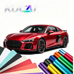 Échantillon Gratuit Film de Protection de Carrosserie Complet en PVC Rouge Brillant de Haute Qualité 7,5 mil d'Épaisseur Luxe 1,52 Mètres x 17 Mètres - Product Image 1