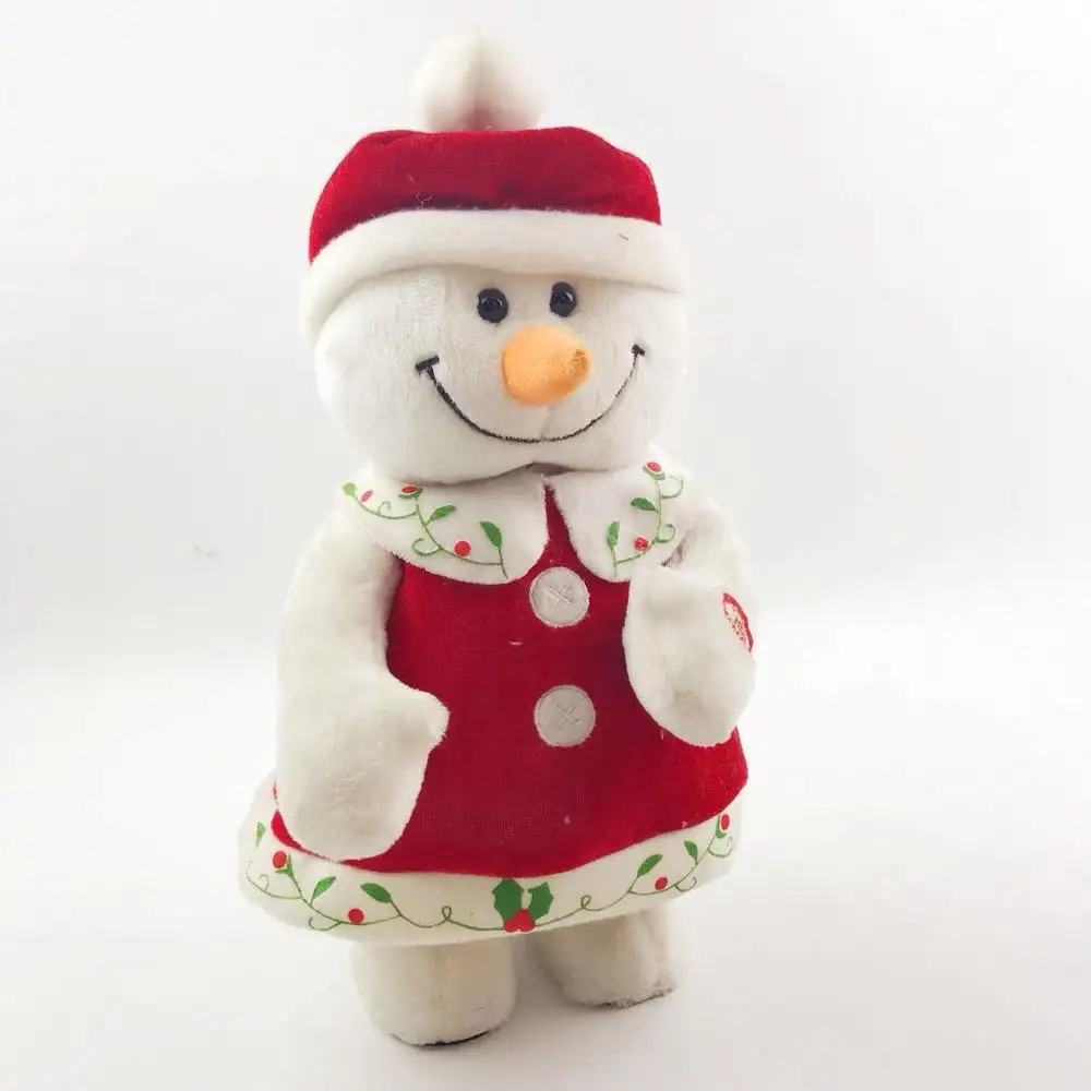 Muñeco de nieve de Navidad, muñeco de peluche personalizado para cantar y bailar, barato, 2022