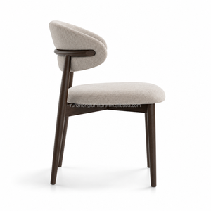 Fauteuil d'appoint confortable en lin naturel de qualité supérieure, <span class=keywords><strong>chaise</strong></span> longue rembourrée respirante et écologique pour un salon douillet - Product Image 2