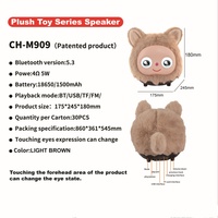 Haut-parleur en peluche intelligent et mignon exclusif, structure légère et portable pour les voyages en déplacement, plaisir audio en déplacement