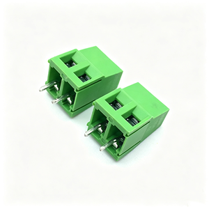 Bloque de terminales de tornillo verde de 2 pines para montaje en PCB, paso de 5.08 mm, 15 A, 300 V, carcasa de PBT - Product Image 3