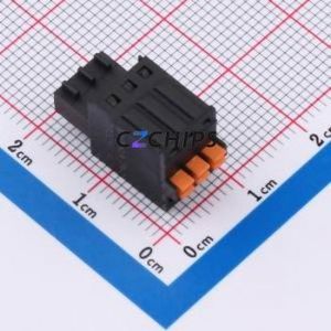 DB2EKD-2.5-3P-BK Plug-in Terminal Block P=2.5mm Connector ( Connector Type: Male Plug )( Construction: 1x3P )( Pitch: 2.5mm ) - Product Image 1
