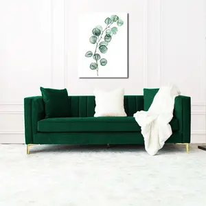 Muebles modernos de lujo para sala de estar, conjunto de sofá de terciopelo aplastado, color Beige, azul, verde, morado, tela de terciopelo, venta al por mayor