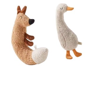 <b>Plush</b> Pet Squeak Toy Fox Duck Brown White Cartoon Sound Making For <b>Cats</b> Dogs Teasing Play - Product Image 5
