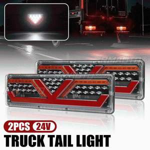2 Luces Traseras Dinámicas de 24V, Luz de Freno e Intermitente para Camión, Remolque, Caravana, Furgoneta - Product Image 1