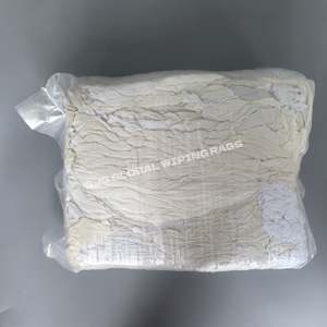 Trapos de Limpieza Resistentes de Algodón 100% Blanco, Recortes de Tela de Algodón Reciclado para Limpieza - Product Image 1