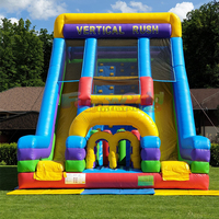 Château gonflable double piste pour enfants, avec parcours d'obstacles en PVC et toboggan, pour fêtes en extérieur et intérieur, usage résidentiel
