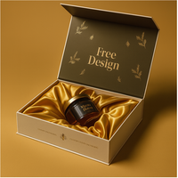 Boîtes d'emballage en carton rigide magnétiques de luxe personnalisées pour pots de miel d'abeille, boîtes cadeaux recyclables pour bouteilles de miel avec logo