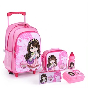 Set di 5 Zaini Trolley Scolastici da 17 Pollici 2026 con Astuccio, Borsa Pranzo, <span class=keywords><strong>Porta</strong></span> Borraccia e Borsa Termica - Confezione da 5 Pezzi - Product Image 1