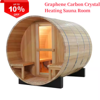 Ruang Sauna Kayu Luar Ruangan Modern dengan Panel Kontrol Komputer untuk Penggunaan di Kamar Mandi