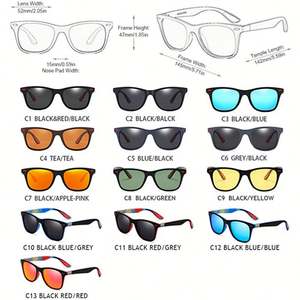 Gafas de Sol Cuadradas Clásicas de Plástico para Conducir, Polarizadas, con Protección UV400, para Hombre y Mujer, Venta al Por Mayor de Fábrica 2025 - Product Image 6