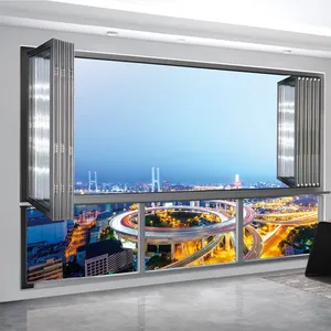 High quality aluminum North Tech windows & door folding door and window Living room folding glass window