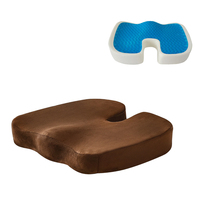 Coussin de siège en gel orthopédique en mousse à mémoire de forme en U pour chaise de bureau, voiture et fauteuil roulant, rafraîchissant pour soulager la pression et la douleur du coccyx