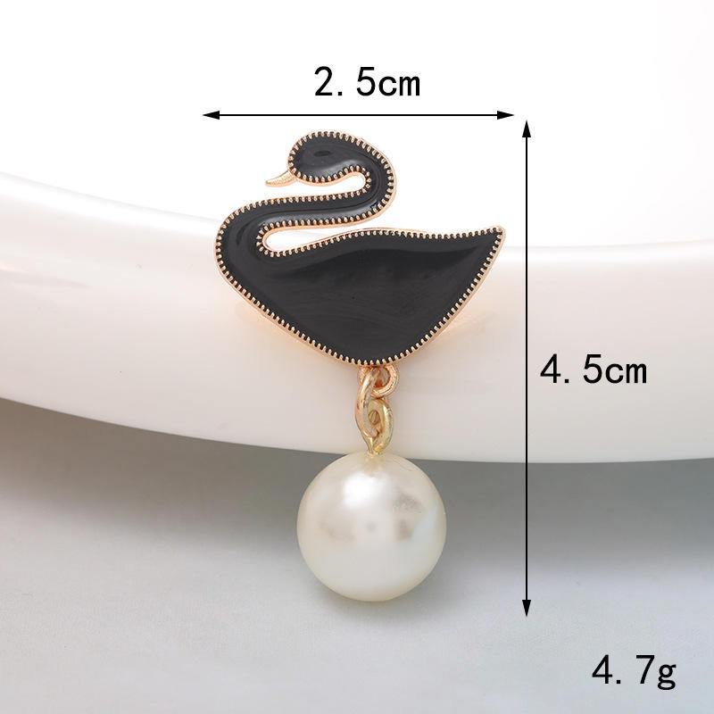 D009 cygne perle pendentif