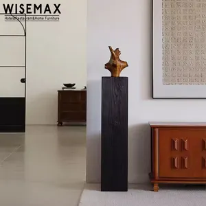 WISEMAX мебель, японский Декор для дома, ваби Саби, гостиная, квадратная подставка для пьедестала, декор из черного дерева, цветочный стул