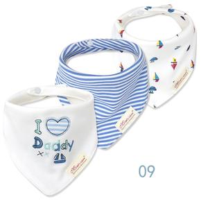 <span class=keywords><strong>Bavoirs</strong></span> en coton pour enfants garçons, serviette de salive en forme de Triangle, Set de 3 pièces par <span class=keywords><strong>Lot</strong></span> - Product Image 2