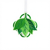 Sachet et pendentif tissés en feuille de pamplemousse rouge, porte-bonheur et contre le mauvais œil, ornements suspendus en tissu polyester pour voiture et sac, vente en gros personnalisée