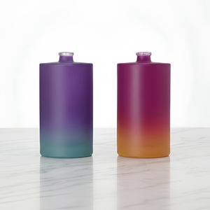 Flacon de parfum vide de 30ml 100ml dégradé rose bleu 2 couleurs Flacon de parfum de luxe design avec boîte d'emballage en carton - Product Image 2