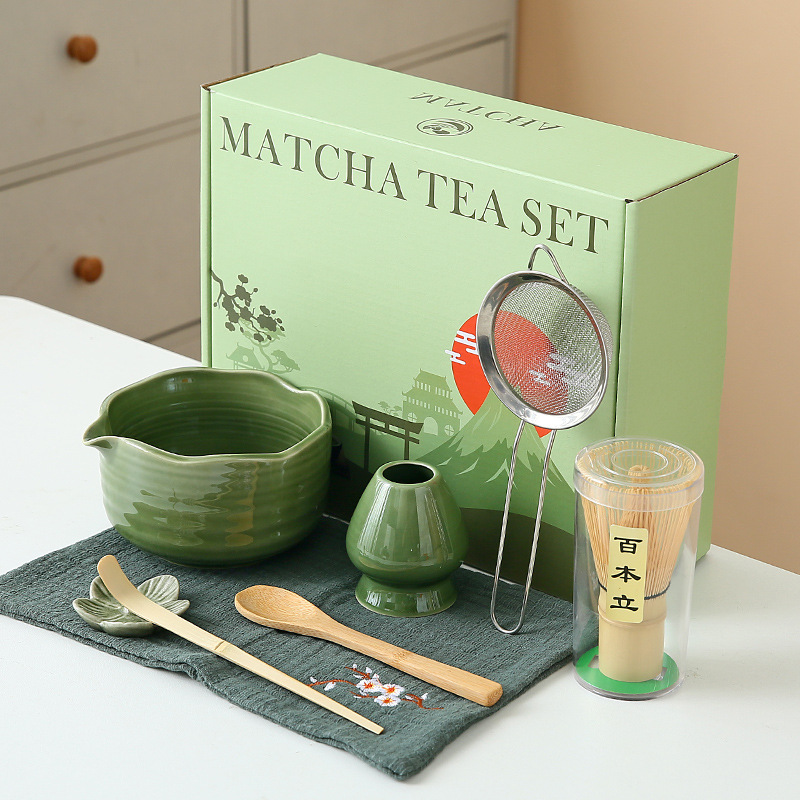 Juego de Matcha Verde Esmeralda
