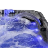 Jacuzzi de loisirs extérieur pour la famille, 5 places avec fauteuils inclinables confortables, système de filtration à cartouche
