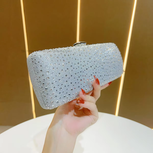 Nouveau style Sac de soirée en polyester style rétro européen-américain haut de gamme, entièrement orné de diamants français brillants, Tanjing - Product Image 2