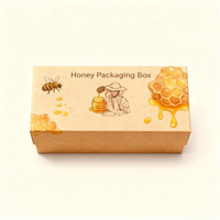Caja Rígida de Cartón Kraft Biodegradable para Miel con Separador, Caja de Regalo Ecológica con Impresión Personalizada para Frascos de Vidrio de Miel