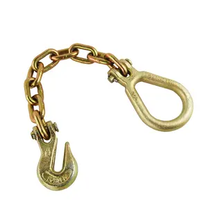 Clevis kapmak kanca ile G70 kısa bağlantı taşıma zinciri 3/8 ''1/2'' kargo kravat aşağı taşıma çapa bağlama zinciri ile kapmak kanca