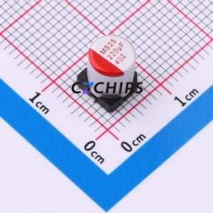 Condensador Electrolítico de Aluminio Híbrido Sólido-Líquido GMS1E227M0607PZ SMD, D6.3xL7.7mm - Product Image 1