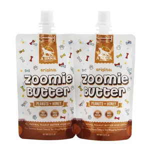 Custom Reusable PET Food Peanut Butter Honey Liquid Spout Pouch Bag For Food Refill Sub-packaging