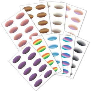 Autocollant de tatouage pour maquillage des yeux, patch temporaire coloré pour fard à paupières, imperméable, longue durée, impression numérique, film PET YT 0004 - Product Image 2