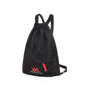 Logo Kustom Tas Punggung Tali Serut Nilon Tahan Air Tas Olahraga Karung Olahraga Fitness Gym Ringan Gambar Tulisan - Product Image 2