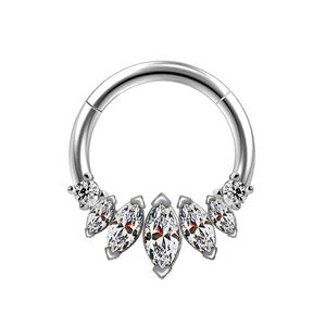 Nouveau Design oreille Capon or Tragu goujon jetable titane F136 Solution boucle d'oreille pour plusieurs Piercing Segment anneau - Product Image 3