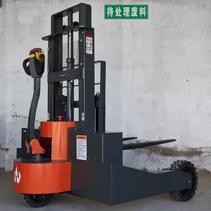 High Quality All Terrain Stacker Semi Electric Self Lifting Stacker Truck