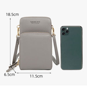 Instahot — portefeuille en cuir <span class=keywords><strong>pour</strong></span> <span class=keywords><strong>Smartphone</strong></span> <span class=keywords><strong>pour</strong></span> femmes, <span class=keywords><strong>sac</strong></span> à <span class=keywords><strong>bandoulière</strong></span> de couleur unie, Mini <span class=keywords><strong>sac</strong></span> <span class=keywords><strong>pour</strong></span> téléphone portable avec écran <span class=keywords><strong>tactile</strong></span>, tendance, 2022 - Product Image 5