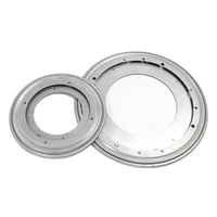 Plateau tournant Lazy Susan en fer robuste, rond et creux, pour table à manger, base pivotante à 360 degrés, design moderne