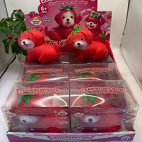 Jouet Squishy Chien Fraise Mignon Parfumé, Chiot Doux en Gelée à Presser, Jouet Sensoriel Anti-Stress, Cadeau pour Enfants, Vente en Gros