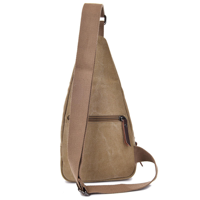 Factory Canvas Outdoor Cross Body Chest Sling Bags with Zipper Bag