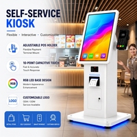 WUXIN - Quiosco de Autoservicio con Pantalla Táctil de 21.5 y 27 Pulgadas, Impresora de Tickets de Pago, Máquina de Pedidos para Restaurantes