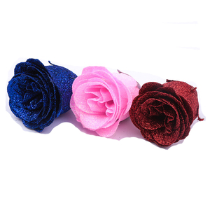 ดอกไม้หัวกุหลาบคริสตัลสีชมพูดอกไม้ดอกไม้สีฟ้า - Product Image 4