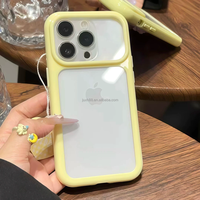 Coque de téléphone transparente en TPU couleur bonbon pour iPhone 17 16 15 14 13 avec grande fenêtre de protection de l'appareil photo – Vente en gros