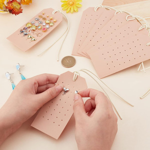Cross-border spot PU leather earring holder, jewelry tag <b>storage</b> <b>box</b>, hanging earring and stud display rack - Product Image 3