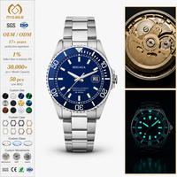 Montre automatique de luxe Migaga, vente flash, directement de l'usine, Relogio Masculino, plongée, acier inoxydable, montre mécanique pour homme