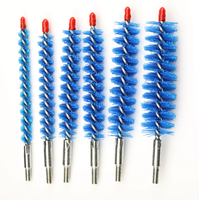 Brosse industrielle de polissage et de meulage en tube, à poils en nylon, manche en acier, diamètre 16 mm, pour le débavurage de métaux DIY, OEM