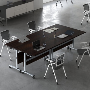 Sala de reuniones comercial moderna, mesa plegable para estudiantes escolares, mesa de estación de trabajo de formación, escritorio de oficina de entrenamiento Modular - Product Image 4