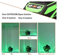 Outils de mesure rotatifs 360° à laser vert 3D auto-nivelant 16 lignes pour la construction