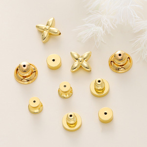 Gold Plated Flower Bead Spacers For <b>Bracelet</b> Making DIY Jewelry Accessories <b>Copper</b> Material 18K Finish Small Size - Product Image 1