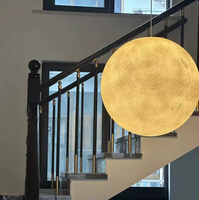 Lustre suspendu créatif en forme de nuages et de lune en coton et soie pour chambre d'enfant, blanc